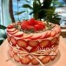 Lemon cake and coffee served at La Avenue dessert cafe in Seongsu