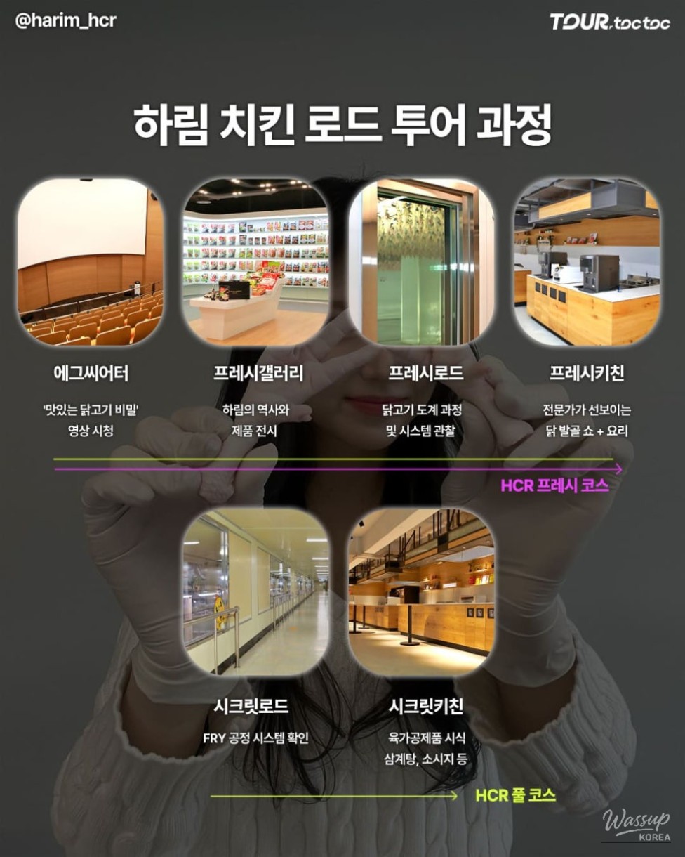 Interactive exhibits inside Harim Chicken Road factory tour