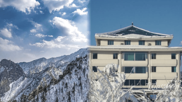 Winter sunset view from Sokcho Lighthouse Observatory overlooking the East Sea
