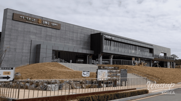 Winter scenery at Osan Drama Set featuring vintage architecture and filming locations