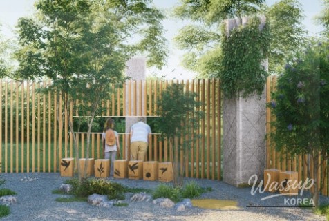 Concept rendering of international artist gardens inspired by Seoul Flow