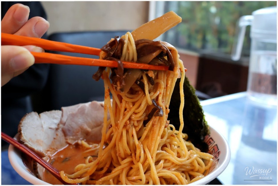 Comfortable seating area suitable for solo ramen dining