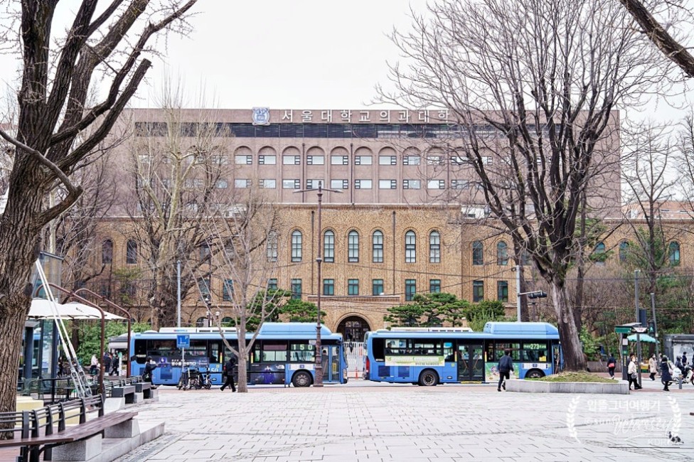 Walking route from Hyehwa Station through Daehangno toward Naksan Park