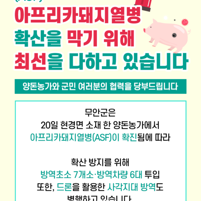 Muan County's Efforts to Prevent African Swine Fever (ASF)895