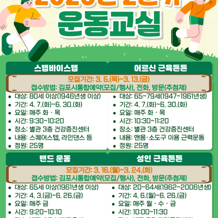 Recruitment for Age-Appropriate Strength Training Programs in Gimpo932