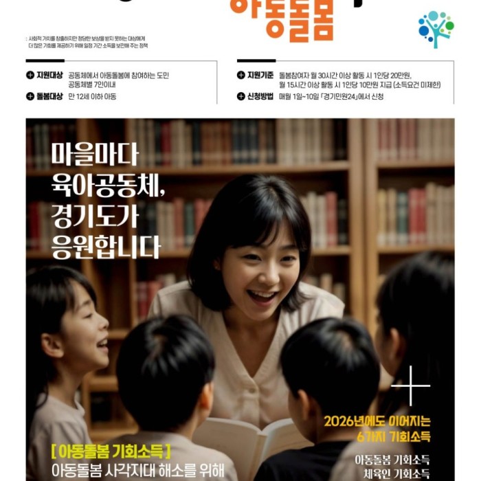 2026 Gyeonggi Province Child Care Opportunity Income Application Guide1073