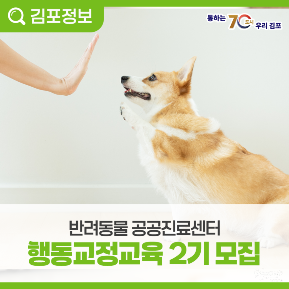 Recruitment for Dog Behavior Correction Training Program in Gimpo City_02