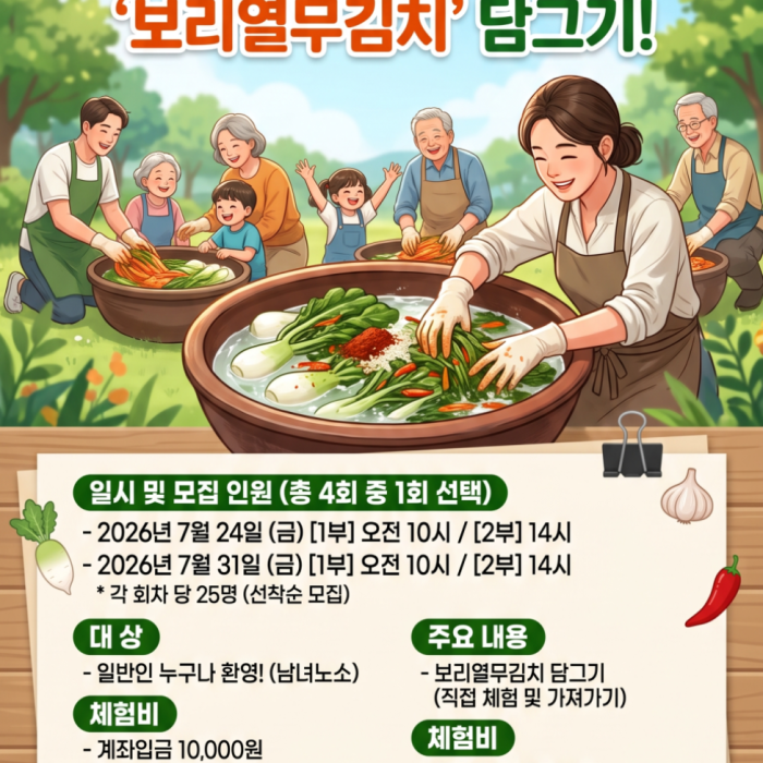 Experience Making Summer Barley Young Radish Kimchi1473