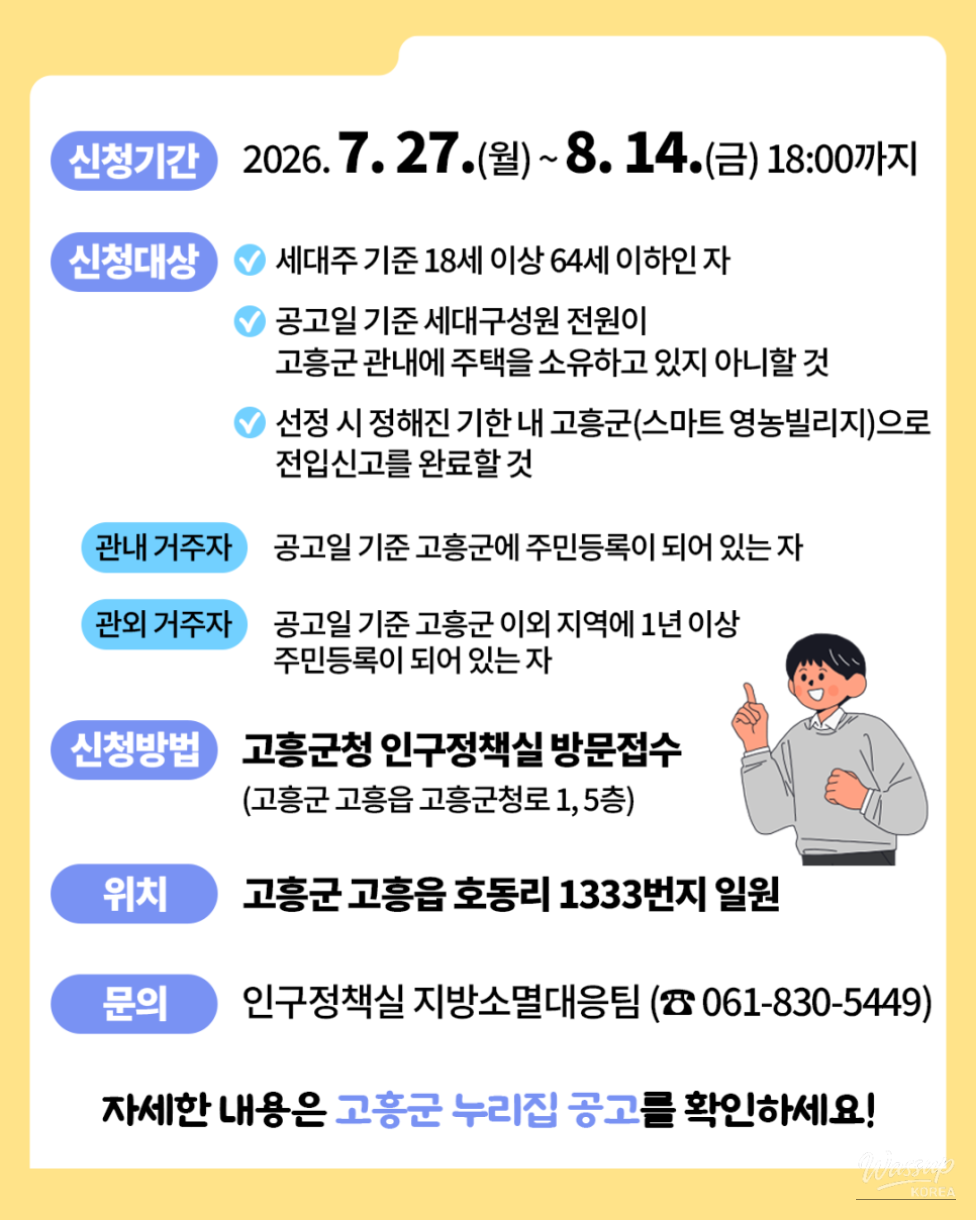 Recruitment for Smart Farming Village Residents in Goheung County_02