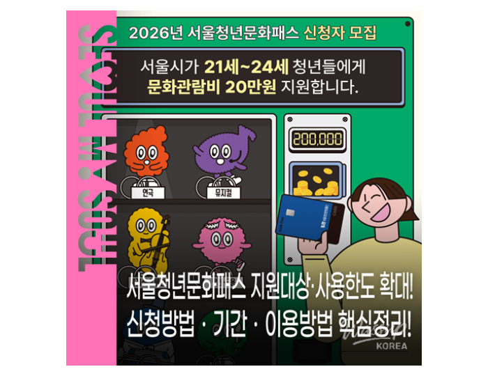 Seoul Youth Culture Pass Expands Support for Young Adults float