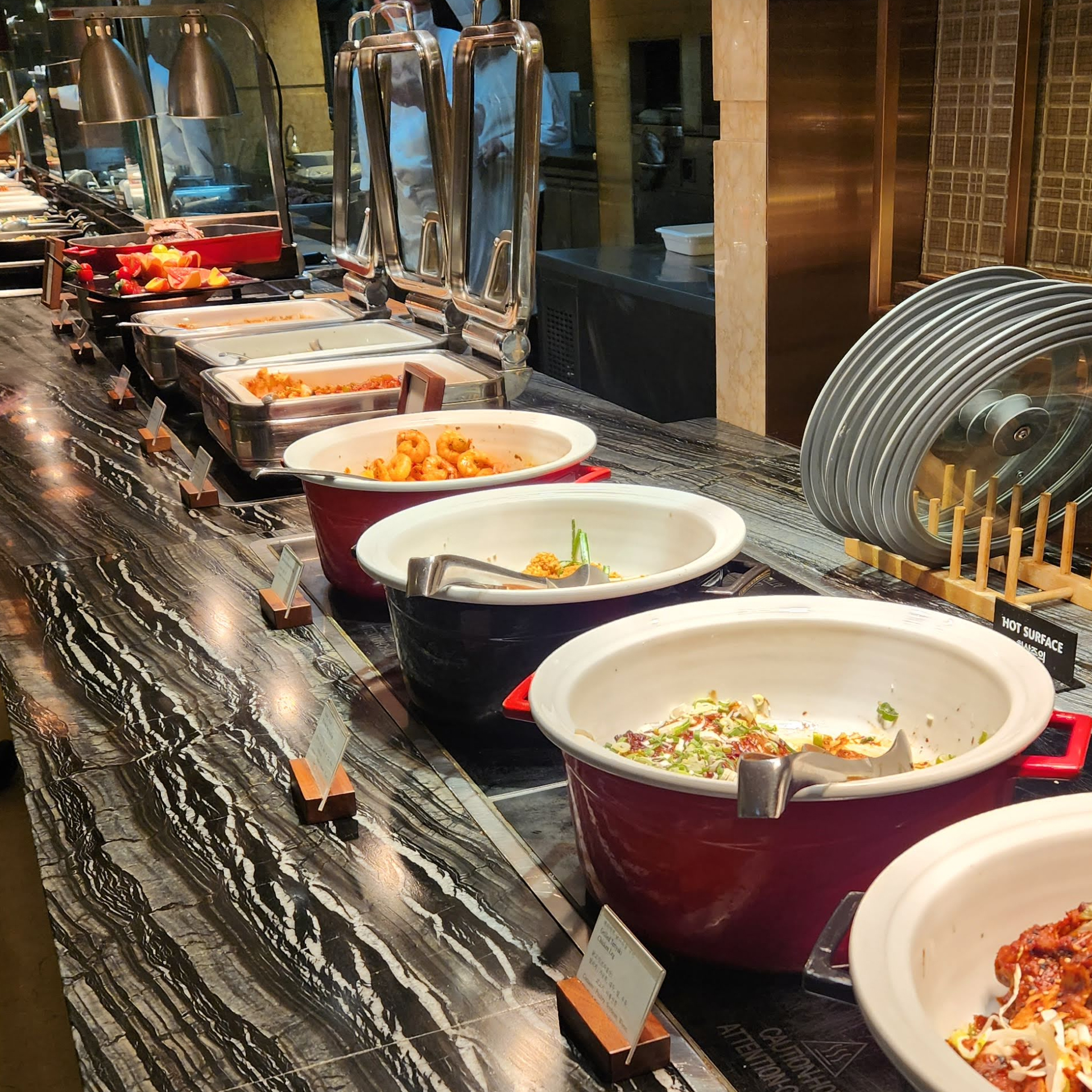 Korean cuisine corner side dishes and soups image