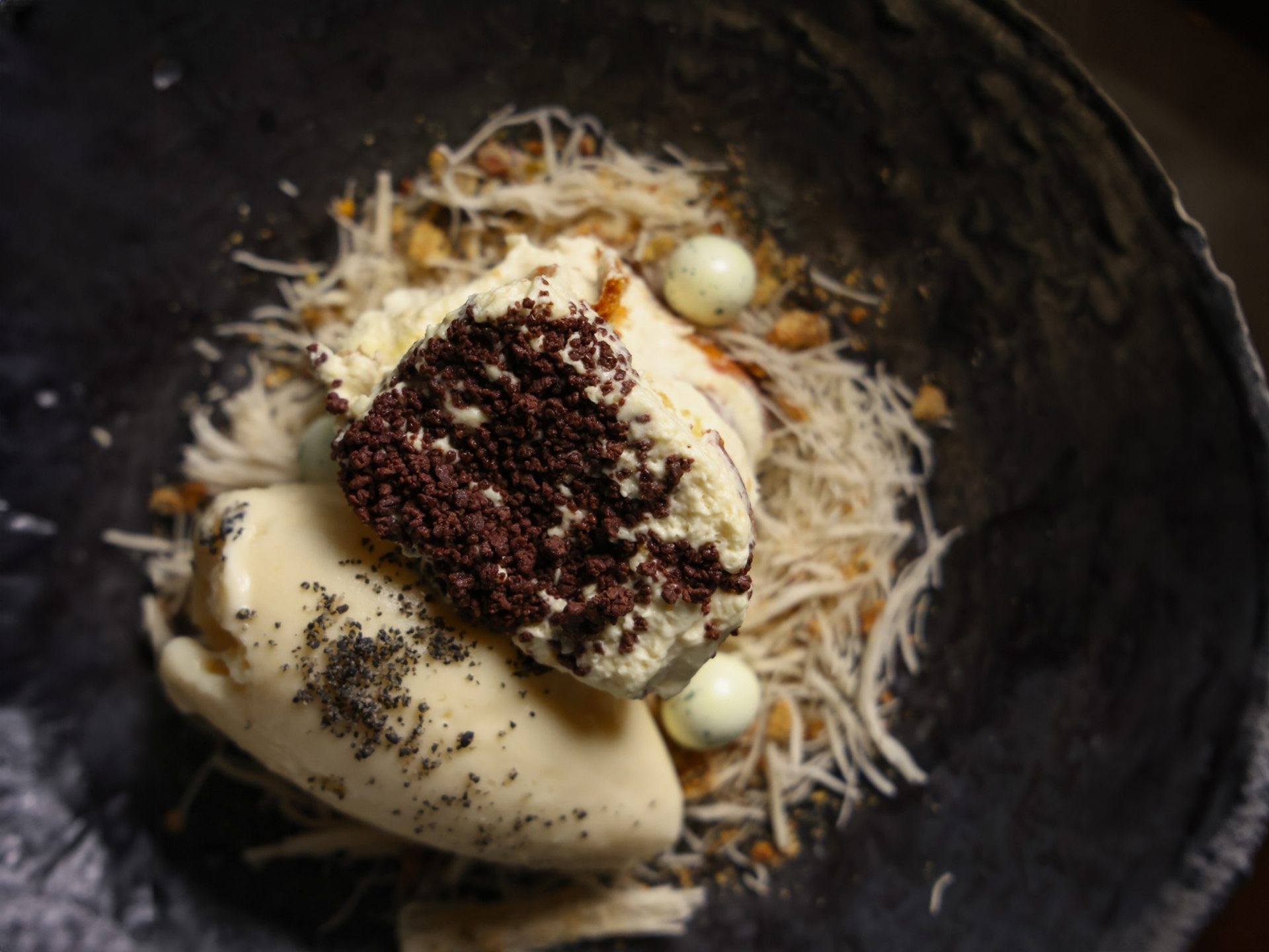 Main course dishes including octopus pasta and risotto