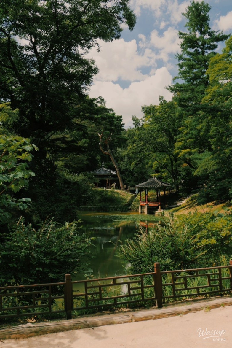 Scenic beauty of the traditional tile-roofed buildings nestled in nature