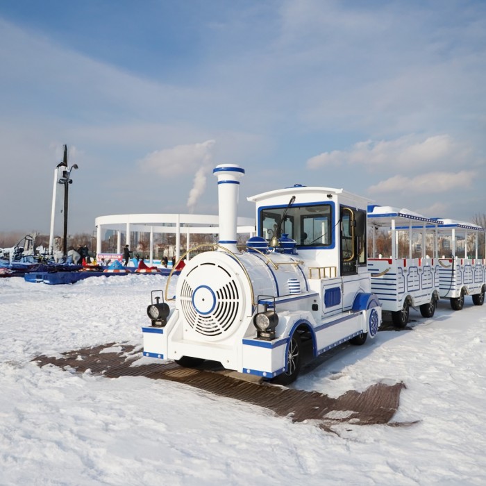 Winter sledding park at Han River Park with families enjoying the snow slopes